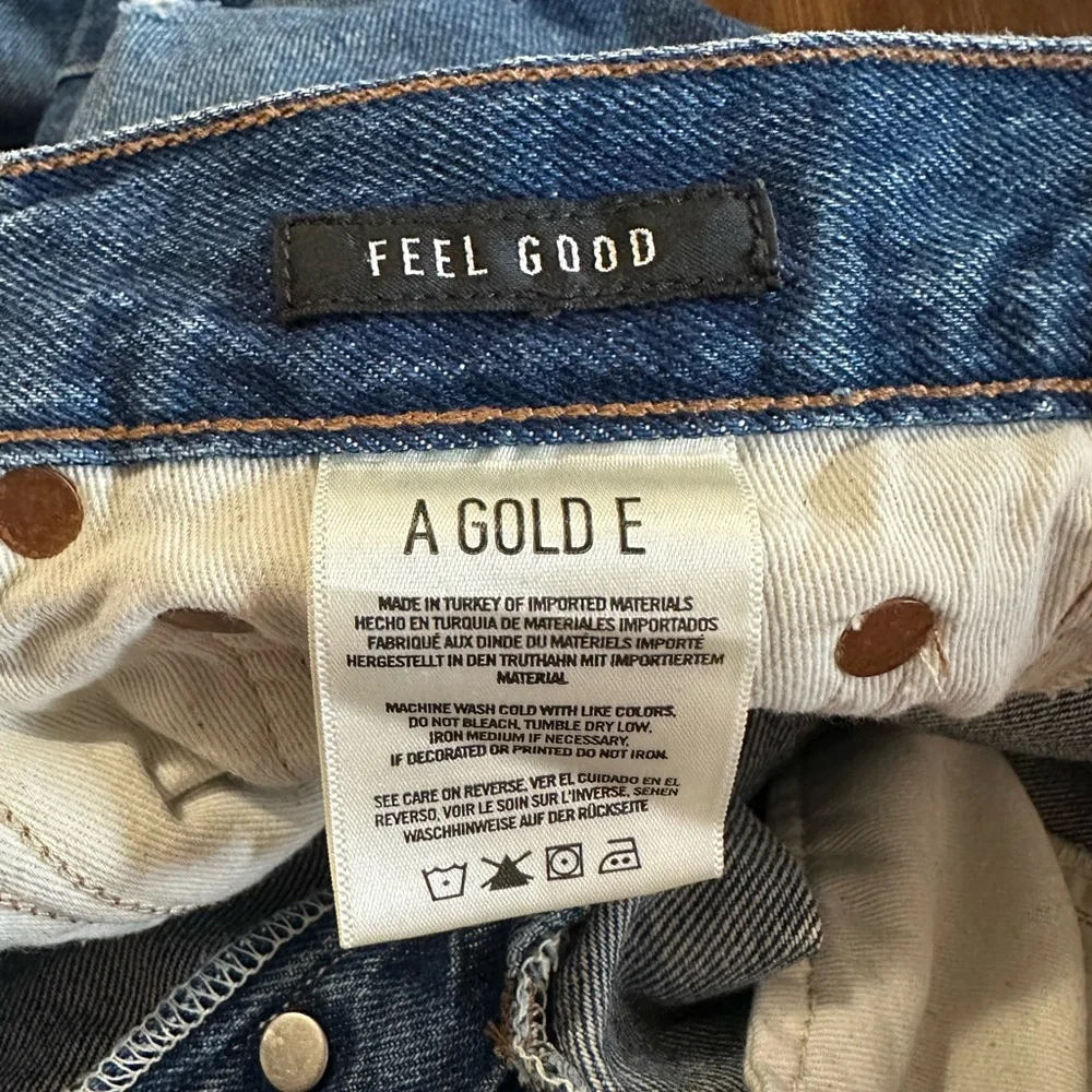 AGOLDE denim Jamie Straight Lowdown distressed organic cotton size 29 A073-778 - Picture 3 of 11